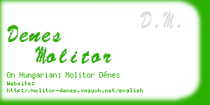 denes molitor business card